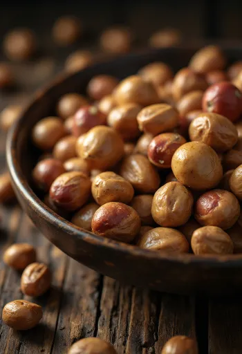 אגוזי במברה יבשים בצבעים טבעיים