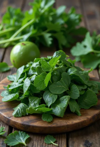 תבשיל עלי קסאווה ירוק וסמיך בקערה