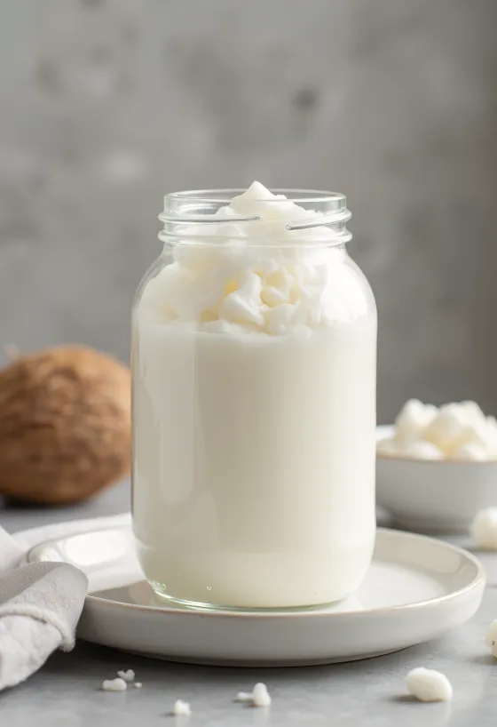 שמן קוקוס מזוכך בקערית, לבן ונטול ריח