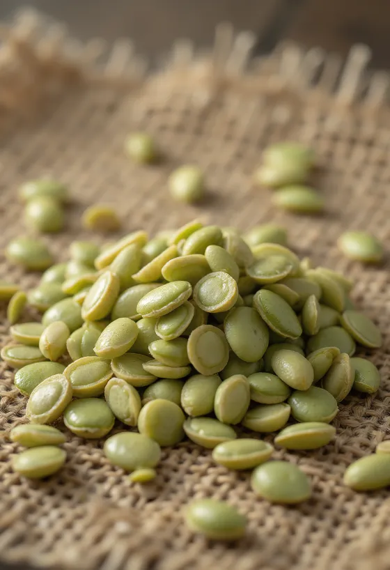 זרעי המפ קלופים (לבבות המפ) בתקריב