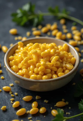 גרגרי דוחן מצוי יבשים במרקם טבעי