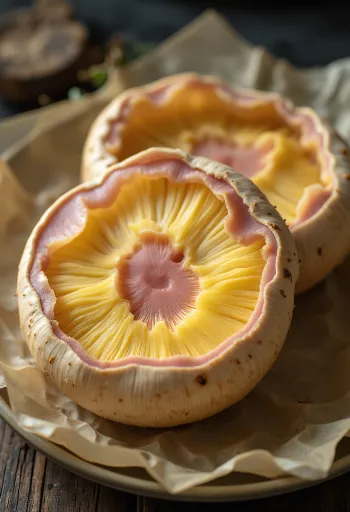 פטריות פורצ'יני מלכותי פרוסות טריות עם שום ותימין