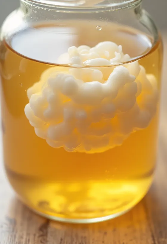 ערכת הכנת קומבוצ'ה: צנצנת תססה, סקובי, תה וסוכר