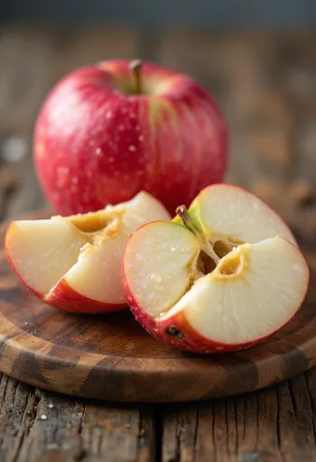 תפוחי אירד אדומים מבריקים על רקע בהיר