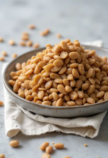 גרגרי כוסמת קלויה (קאשה) חומים בתפזורת