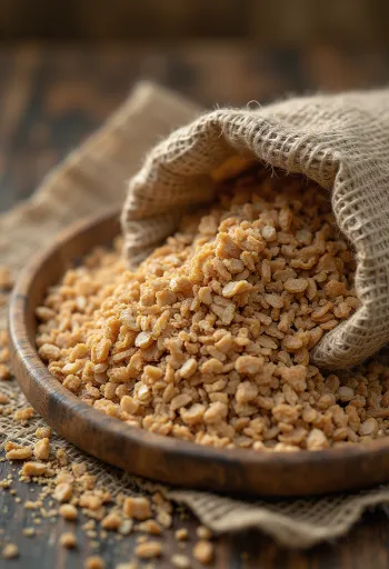 סובין שיפון בקערה ובתפזורת על משטח כפרי