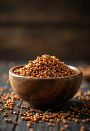 גרגרי דוחן אצבע (ראגי) בגוון אדמדם-חום