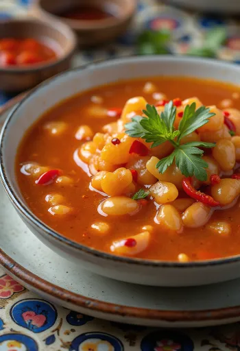 רוטב שום חמוץ-מתוק מוגש