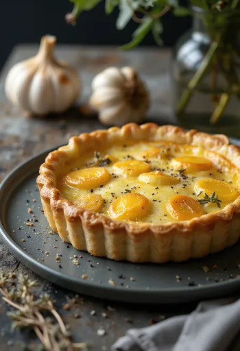 קיש פרמזן ושום צלוי טרי מהתנור