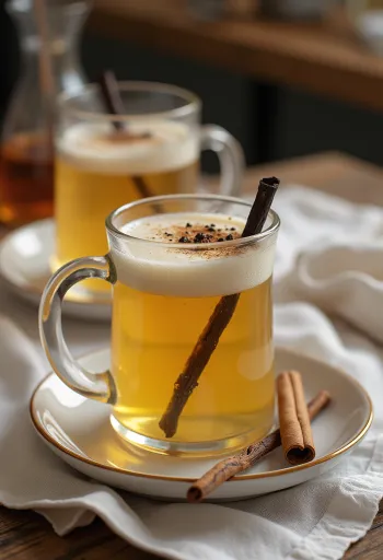 סיידר דבש ווניל מוגש בכוס