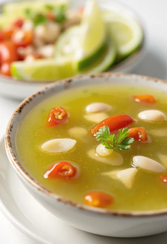 רוטב צ'ילי ליים חמוץ-מתוק מוגש