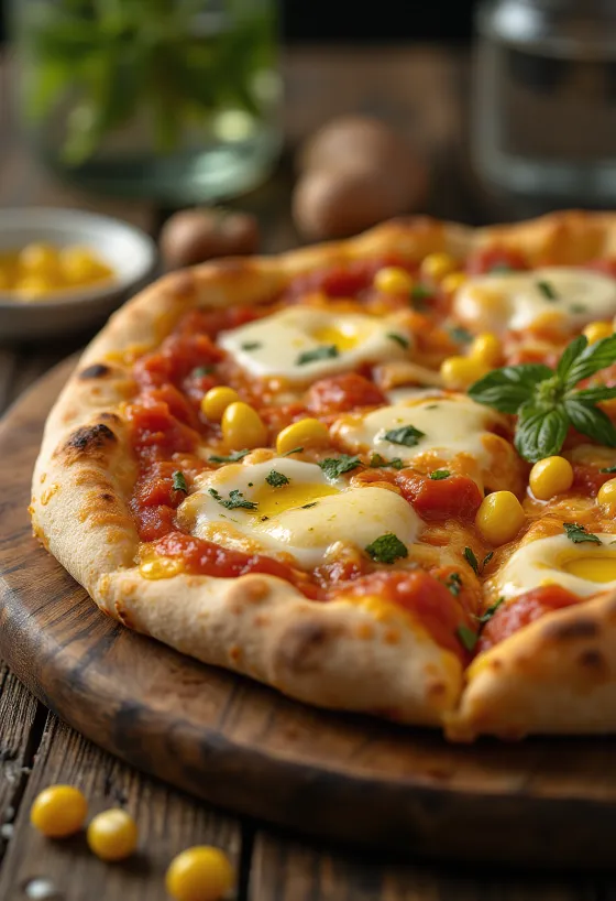Pizza al Mais עם תירס וגבינה