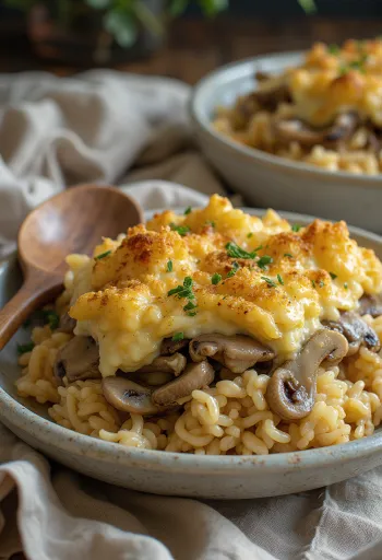 מאפה פטריות טבעוני מוגש