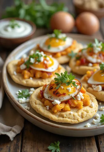 ביס פיתה מיני עם מילויים מעורבים: חומוס, עוף, חציל, פטה, ירקות