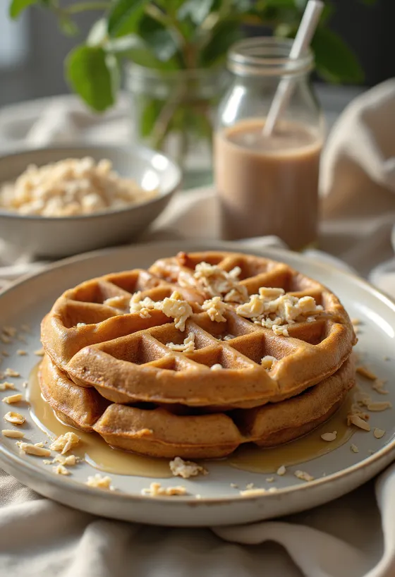 וופל חלבון עם פירות טריים ויוגורט