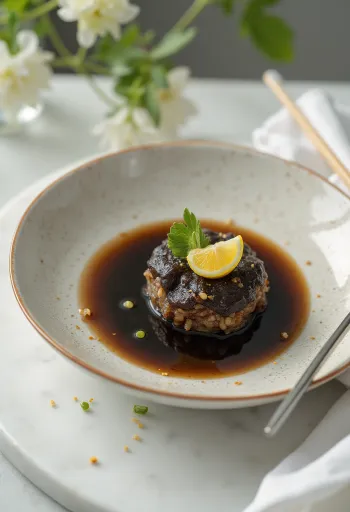 רוטב פונזו מוגש לצד סשימי