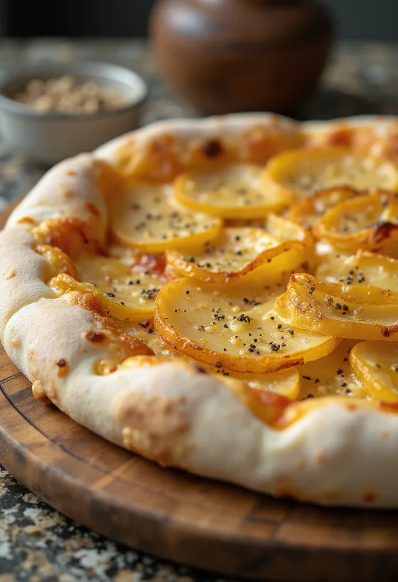 Pizza al Patate עם תפוחי אדמה וגבינה