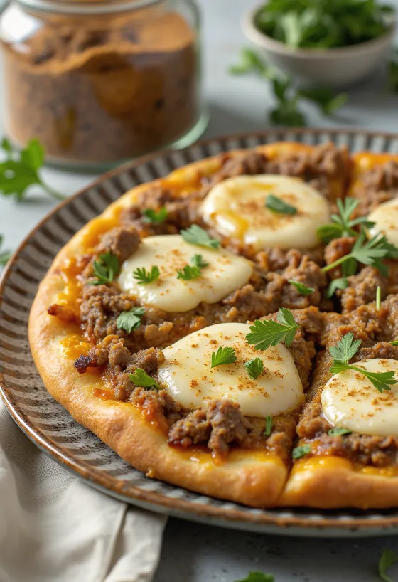 Pizza Maroccaine מוגשת