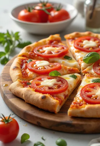 Pizza al Pomodoro Fresco עם עגבניות טריות ומוצרלה