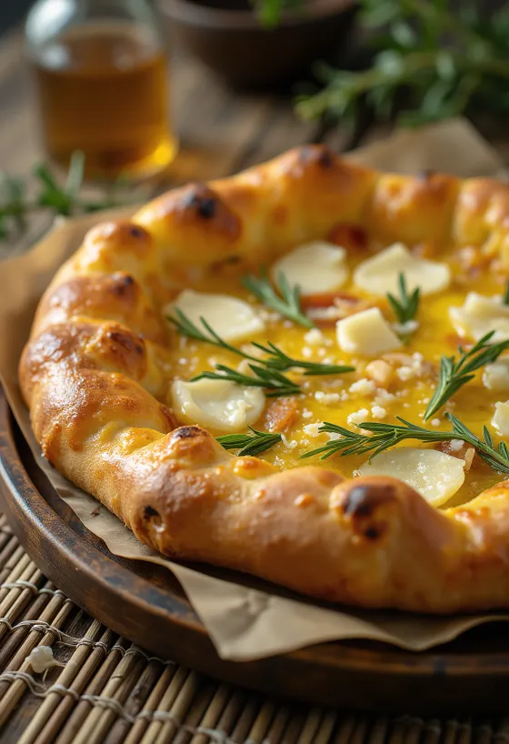 Pizza al Rosmarino עם רוזמרין ופרמזן