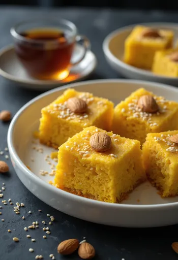 עוגת ספוף לבנונית מוגשת