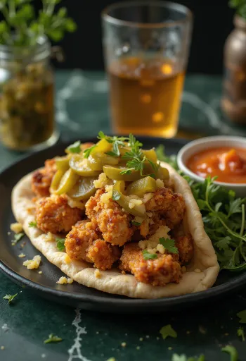 שווארמה עוף מוגשת בפיתה