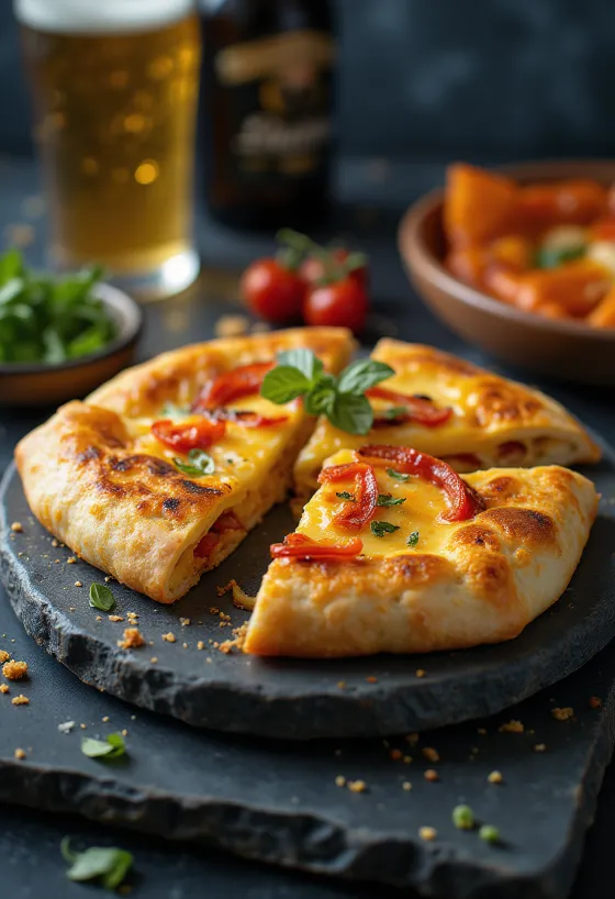 קלצונה פלפלים פיקנטי טרי מהתנור