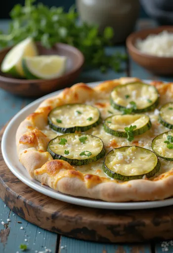 Pizza al Zucchini עם זוקיני וגבינות