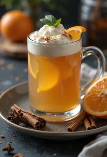 סיידר פונץ' מוגש בכוס