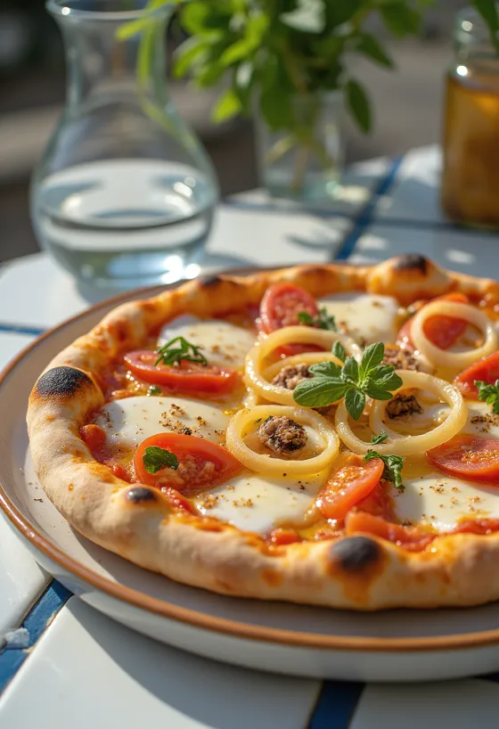 Pizza Pugliese עם בצל ואנשובי