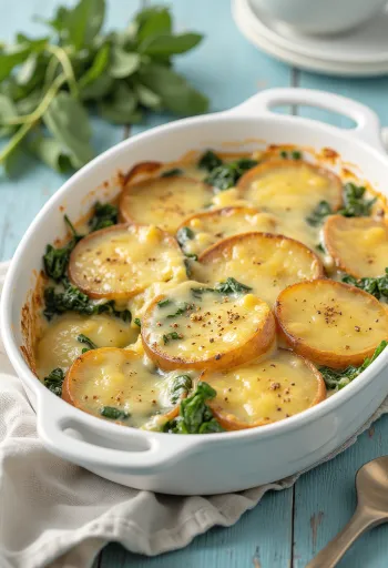 מאפה תרד טבעוני מוגש