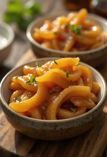 רוטב ג'ינג'ר מקורמל מוגש