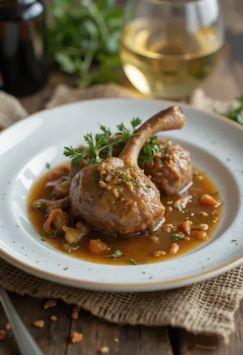 אוסובוקו עם אנשובי מועשר, מוגש עם פטרוזיליה טרייה