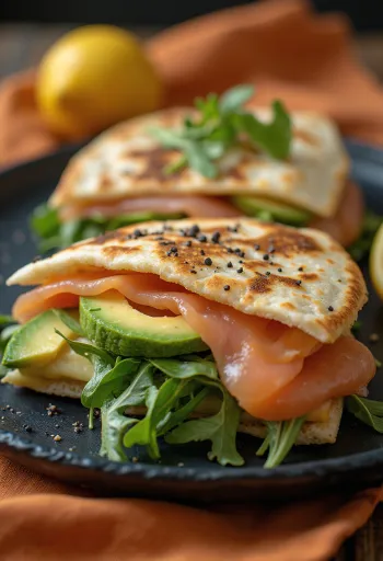 פיאדינה סלמון ואבוקדו מוגשת