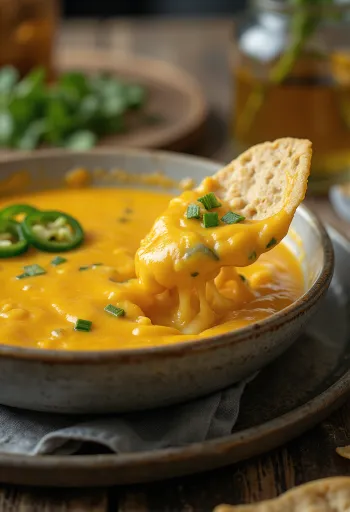 רוטב גבינה עם חלפיניו מוגש