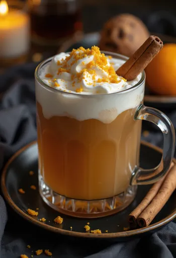 סיידר רום וקינמון מוגש בכוס