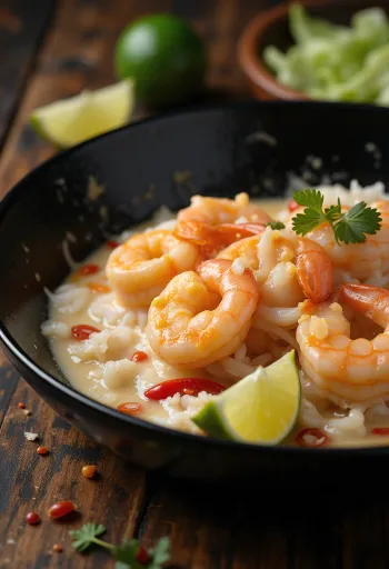 ביקול אקספרס עם שרימפס, מרק חלב קוקוס מתובל