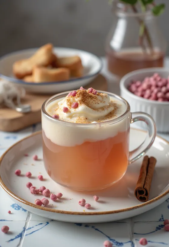 סיידר פלפל ורוד מוגש בכוס