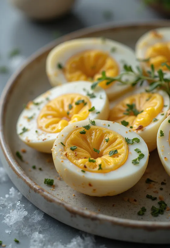 חציל קלוי בשום מוגש