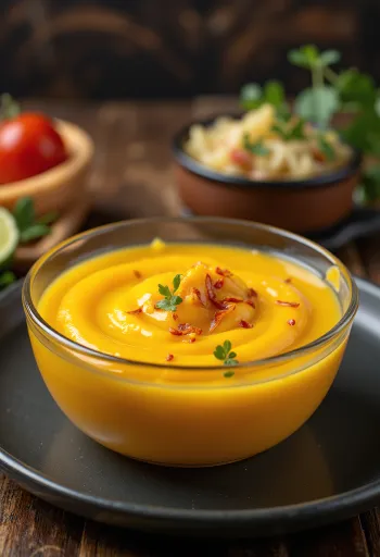 רוטב מנגו וליים מוגש לצד דג בגריל