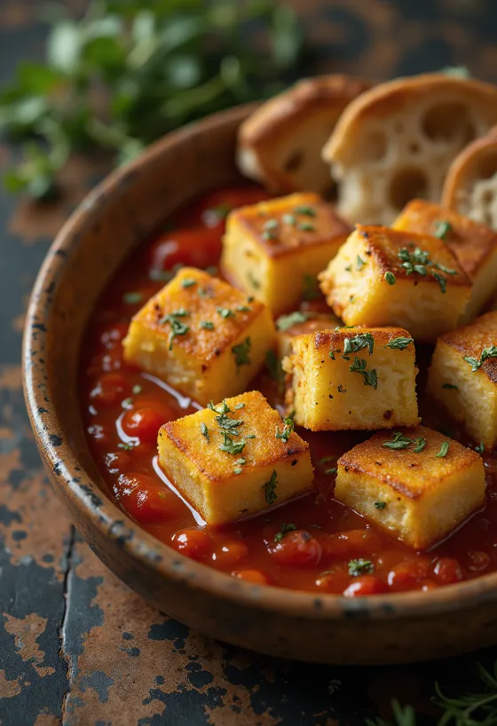 טופו ברוטב עגבניות מוגש חם