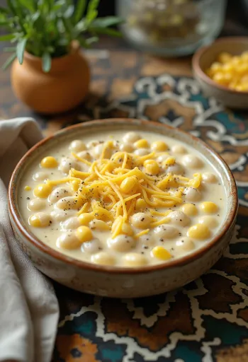 קנג'יקה בגרסה מלוחה עם שמנת חמוצה, גבינה ושום