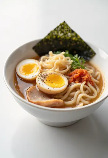 ראמן קיטקטה עם ציר צלול ואטריות עבות