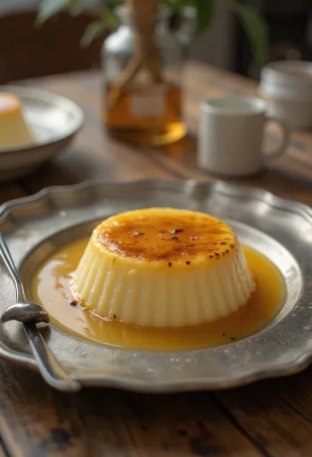 פלאן עם חלב, מוגש ברוטב קרמל