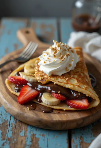 טאקו פנקייק עם שוקולד ופירות