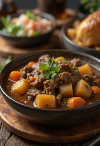 Estofado de carne מוגש