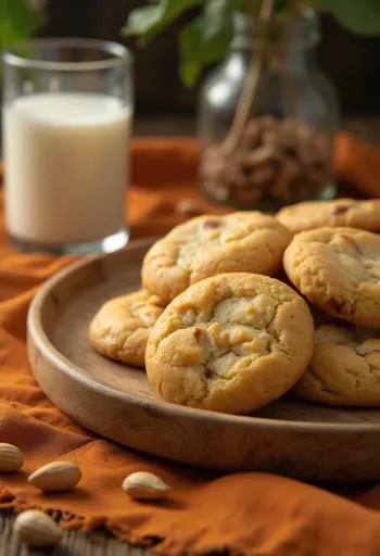 עוגיות תירס ובוטנים סדוקות וזהובות