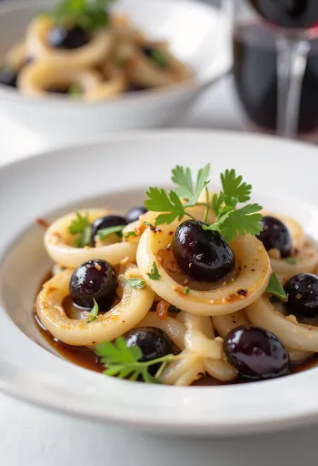 תוספת כרישה ושזיפים פרביוטית מוגשת עם כוסברה ורוזמרין טריים