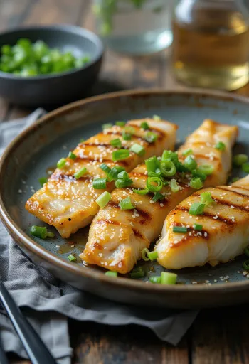 שיויאקי פרקה בגריל מוגש עם כוסברה טרייה וליים