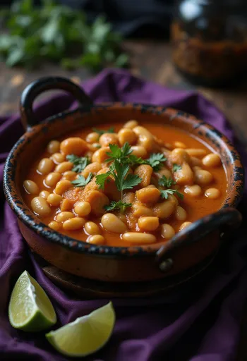 גוגני עם תבליני צ'ילי, שעועית לבנה ורוטב עגבניות מתובל